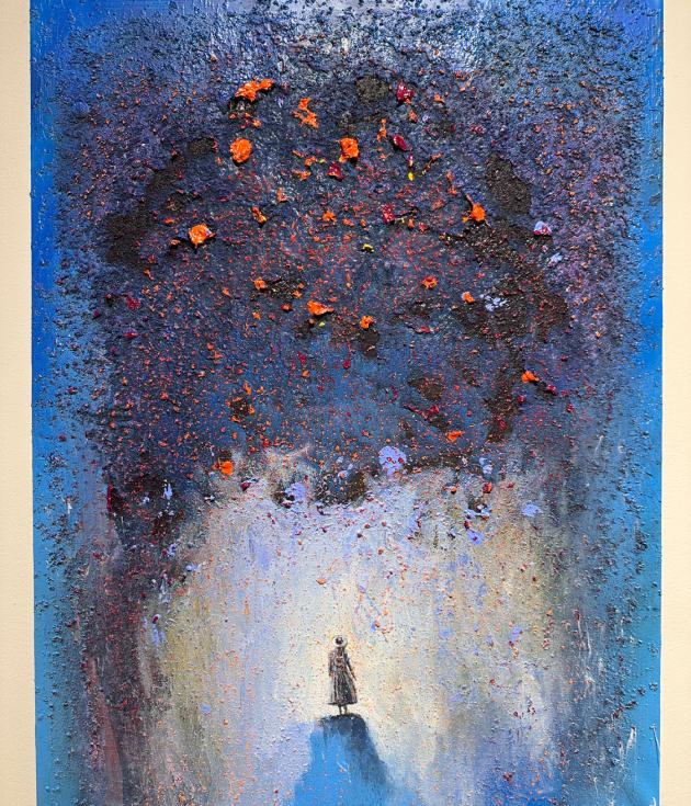 Tremor 76 x 56, Acrylic on Canvas, 2025